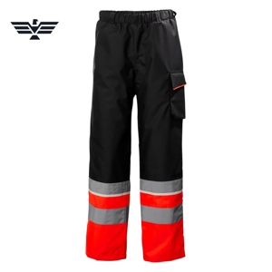 Pantalon de travail haute visibilité imperméable en polyester, avec détection par aiguille, sérigraphié, réfléchissant, de sécurité, élastique - Product Image 3