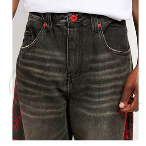 Pantalones Vaqueros Anchos Personalizados para Hombre, Estilo Casual, Retro Clásico, Holgados, Hip Hop, Vintage, Hechos en Pakistán - Product Image 3