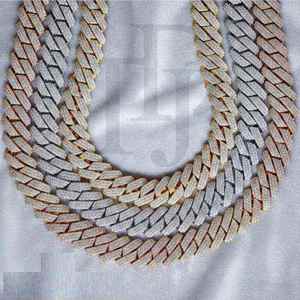 Collar de Cadena Ovalada Estilo Hip Hop para Hombre, con Diamantes, en Plata de Ley 925 o Oro de 10K/14K - Product Image 2