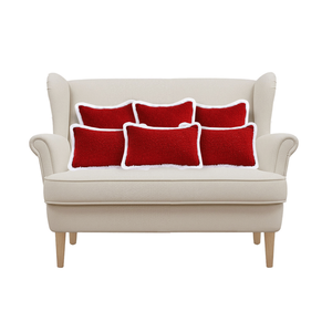 SOGA 6PC Luxury Textured Pillow <b>Covers</b> 4x 45cm Plush Crimson <b>Red</b> and 2x 30x50cm Luxe Burgundy Set of <b>Cushion</b> Cases - Product Image 4