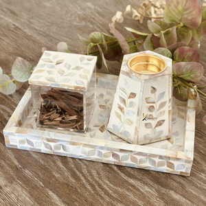 Ensemble unique de 3 brûleurs à encens en nacre pour la décoration et les cadeaux, brûleur à bakhoor en nacre écologique - Product Image 5