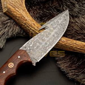 Cuchillo de Caza Personalizable DIY OEM de Acero de Damasco con Mango de Hueso - Cuchillos RB de 8 Pulgadas de Longitud Total, Garantía de 3 Años, Cuchillo Premium - Product Image 4