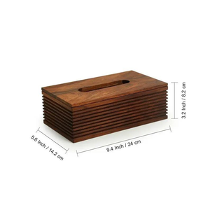 Porte-rouleau de papier toilette et boîte à mouchoirs en bois écologique par Perfect Enterprises - Product Image 6