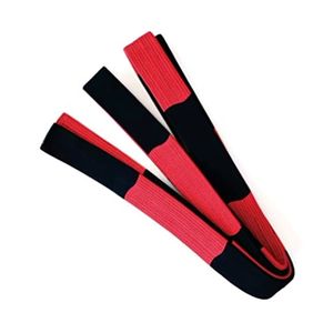 Cinturón de Jiu Jitsu Bicolor Rojo y Negro, Cinturón de Artes Marciales Reforzado con Algodón, Correa Profesional para Rango de Artes Marciales - Product Image 3