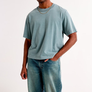 Camisetas Cortas Personalizadas para Hombre, Corte Cuadrado, Poliéster/Algodón, Ajuste Regular, Secado Rápido, Transpirables, para Ejercicio - Product Image 1