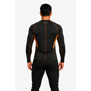 T-shirt de compression à manches longues pour hommes MMA, 220 GSM, polyester et élasthanne, Rash Guard, séchage rapide, extensible, coupe ajustée, entraînement, gym, OEM, personnalisable - Product Image 6