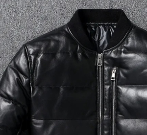 Premium Custom 2026 Men Leather <b>Jacket</b> Canvas Fabric Waterproof Windproof Breathable Warm Hip Hop Style <b>Cheap</b> Price - Product Image 4