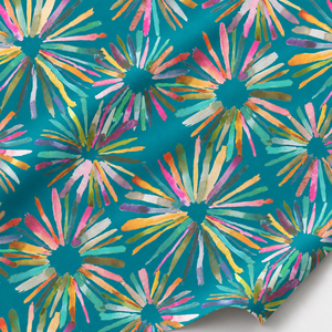 Tissu Popeline 100% Coton Biologique Imprimé Floral Vintage Respirant pour Chemises, Sacs, Jouets et Couture - Product Image 2