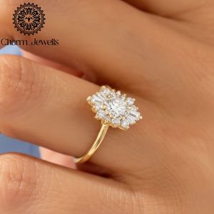 Bague de fiançailles unisexe en argent sterling plaqué or 22 carats avec moissanite taille coussin, sertie à griffes, certifiée IGI, 3 grammes, Charm_Jewells - Product Image 6