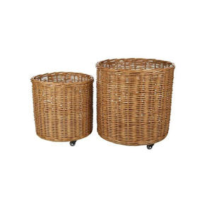 Cesta Organizadora Multiusos Moderna y Ecológica Hecha a Mano con Ratán Natural y Yute, Tejida en Forma Circular Grande para Sala de Estar - Product Image 1