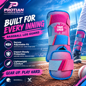 Protège-jambes léger en fibre de carbone personnalisé PROTIAN Industry, double sangle, équipement de protection pour adulte, protection de frappe au baseball, tout usage - Product Image 1