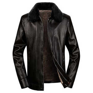 Hot Selling Men Clothing Leather Jacket for Men New Design Fashion Wear Customized Windproof Leather Jacket for Men - Product Image 2