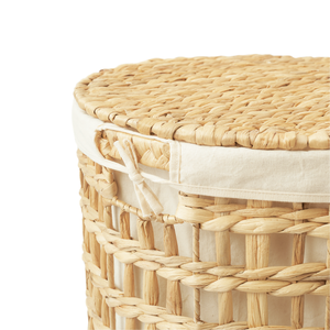Trendy <b>Large</b> Round Eco-friendly Straw Water Hyacinth Storage <b>Basket</b> New Woven Decorative Storage Container For Home Organization - Product Image 6