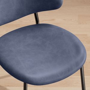 Set di 4 Sedie da Pranzo in Stile Mid-Century Moderno, Rivestite in Pelle PU con Schienale Curvo per Sala da Pranzo o Cucina - Product Image 3