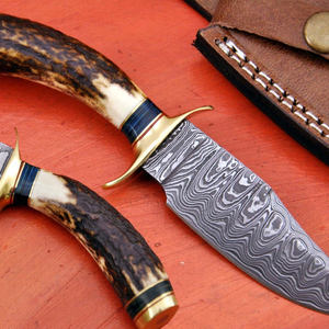 Couteau de chasse robuste à lame fixe, couteau de survie en plein air avec lame en acier inoxydable et poignée antidérapante pour le camping et la randonnée - Product Image 5