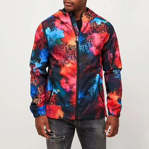 Breathable Custom 500 GSM 100% Polyester Fabric <b>Mens</b> Sublimation <b>Jackets</b> Customize Blank Casual Sublimation Printing <b>Jackets</b> - Product Image 1
