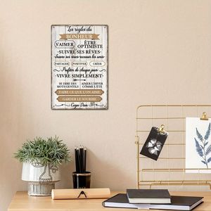 Targa Decorativa in Metallo con Citazioni Ispiratrici in Stile Vintage Francese per Arredamento Casa, Fattoria, Caffè - Product Image 6