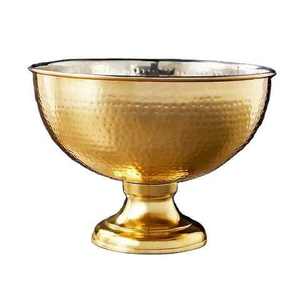 Bol à champagne en métal poli à design martelé pour bars, pubs, mariages, fêtes, utilisation sur table pour refroidir les bouteilles, bol à champagne pour glace - Product Image 2