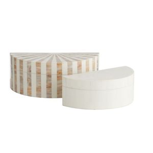 Trending semicircle bone inlay decorative storage <b>box</b> luxury handmade organizer unique home decor <b>gift</b> item - Product Image 5
