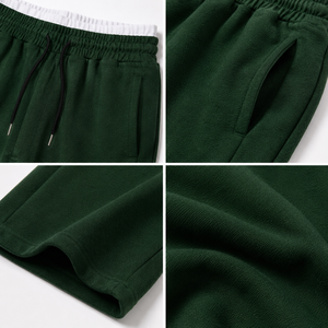 Pantalon de survêtement large pour homme en coton/polyester, coupe droite décontractée avec cordon de serrage, style streetwear - Product Image 4