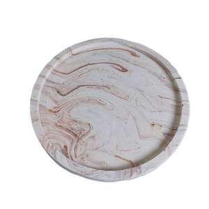 Plato de Servir de Resina Moderna Hecho a Mano para Comer en Casa, Elegante Plato para Aperitivos, Postres y Bocadillos - Product Image 1