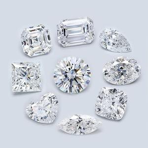 Diamantes sintéticos sueltos de corte brillante redondo, cultivados en laboratorio mediante HPHT, de 1.0 mm a 3.2 mm, color blanco, claridad VVS VS, para joyería. - Product Image 1