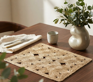 Hot Selling Factory Direct Jute <b>Table</b> Mats Waterproof Eco-Friendly Designer <b>Table</b> Mat for <b>Table</b> Top Decoration Use - Product Image 4