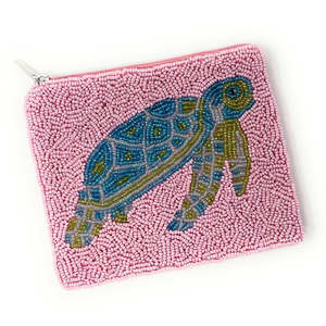 Bolsa de Cuentas con Forma de Tortuga, Multicolor, Hecha a Mano, Bordada, con Cierre, Monedero, Bolsa de Animales con Cuentas, Bolsa de Cosméticos Tropical de Playa, Personalizada - Product Image 2
