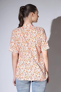 Top corto holgado de rayón para mujer, estilo coreano, informal, de manga corta - Product Image 2
