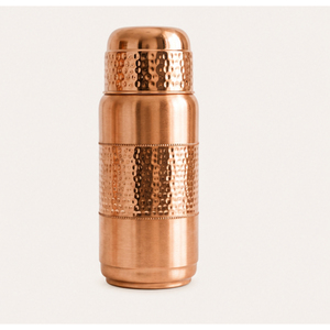 Customized Eco-Friendly Pure <b>Copper</b> Hammered Water <b>Bottle</b> with Secure Lid Modern Design Direct <b>Drinking</b> - Product Image 3