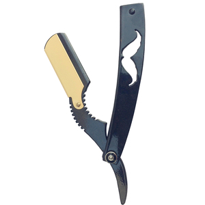Navaja de barbero plegable profesional con caja, de acero inoxidable, de una sola hoja, para afeitar la barba de los hombres. - Product Image 5