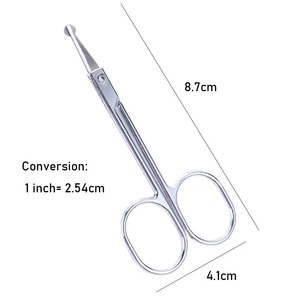 Ciseaux de précision en acier inoxydable pour sourcils, ongles, poils du nez et oreilles – Outil de beauté et de soin du visage - Product Image 4