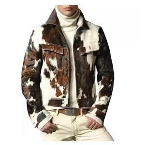 Vestes en cuir et fourrure vierges pour hommes, en tissu laineux, service OEM pour fournisseurs de vêtements masculins - Vente en gros - Product Image 4