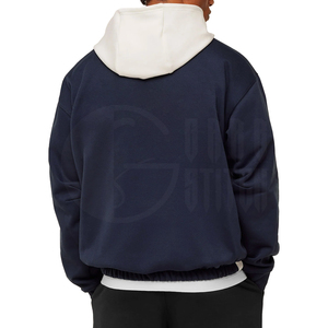 เสื้อฮู้ดดี้ผ้าฝ้ายฟลีซหนานุ่ม แบบสั่งทำพิเศษ ผ้าฝ้าย 340/500gsm สีพื้น ทรงบ็อกซี่ โอเวอร์ไซส์ - Product Image 6