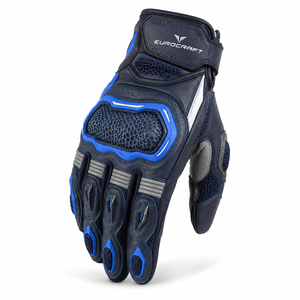 Gants de moto en cuir de vachette à doigts complets, protection rigide des articulations, paume antidérapante, imperméables, pour la course et le cyclisme estival rapide - Product Image 1