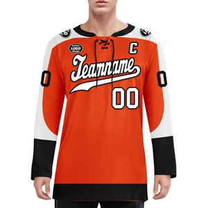 Custom Ice Hockey Jersey 100% Polyester Sublimation Printing Pakistan OEM Supplier Wholesale Export USA Buyers Bulk - Product Image 2