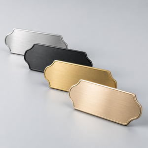 3D Embossed Furniture Metal Logo <b>Plate</b> Raised Brand Nameplate OEM for Premium Furniture Branding - Product Image 2
