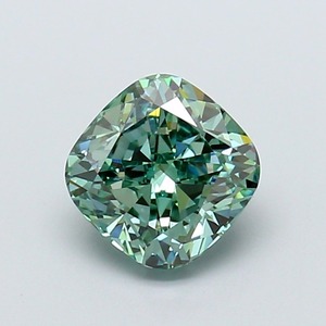 Diamant de laboratoire CVD vert vif fantaisie modifié taille coussin carré de 2,08 carats, clarté VVS2, taille excellente, pierre précieuse de luxe pour bijoux - Product Image 1