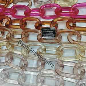 Décoration intérieure : Chaînes en résine personnalisables, très grandes dimensions et couleurs claires, résine multicolore, artisanat en résine toutes couleurs. - Product Image 3