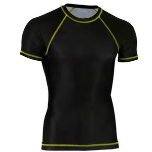 Chemise de compression à manches longues à col rond pour garçons et filles de haute qualité, personnalisée, MMA, Spandex/Nylon UPF50 - Product Image 3