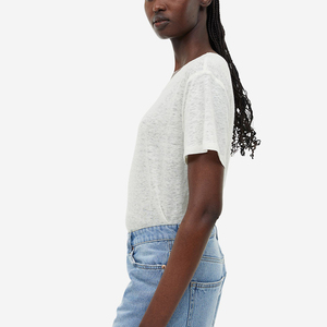 Camisetas de Cuello Redondo para Mujer, Color Personalizado, Manga Corta, Alta Calidad, Mejor Fabricación, Camisetas Casuales para Mujer - Product Image 2