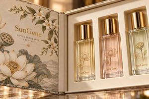 Boîte d'emballage de parfum personnalisée de style livre à charnières, parfum Lotus Archive - Product Image 4