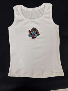 Camiseta con bordado artesanal de cuentas, diseño de huerto de tomates rojos, para mujer, a la moda. - Product Image 4