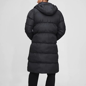 Veste d'hiver rembourrée à capuche avec fermeture éclair intégrale, logo imprimé en sérigraphie personnalisé OEM/ODM, en toile polyester/coton pour homme - Product Image 2