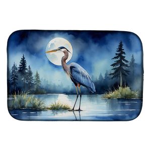 Blue Heron Moonlight Countertop Dish <b>Drying</b> <b>Mat</b> 14 X 21\" Absorbent Multicolor <b>Kitchen</b> Counter Dish Drainer Pad - Product Image 1