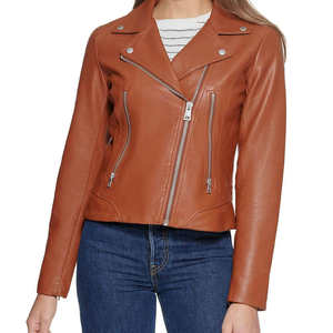 Chaqueta de Cuero Transpirable con Estampado para Mujer, Nueva Moda, Acolchada, Resistente al Viento, para Invierno - Product Image 1