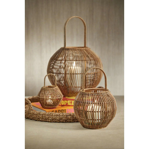 Rustic <b>Lantern</b> for Cozy Home Decor Boho Vibes Natural Living Woven <b>Rattan</b> Candle Holder <b>Lantern</b> From Vietnam - Product Image 4