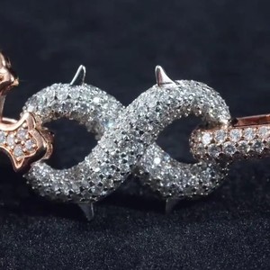 RB Gems Silver Plated Lab Grown Filled Round Brilliant Cut Diamond Moissanite <b>Necklace</b> 2-5MM Luxury Unisex Hip Hop Jewelry - Product Image 3