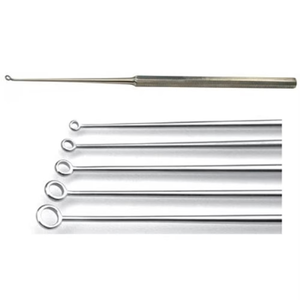 Buck Ear Curette Solid Handle Premium Stainless Steel ENT Otology <b>Surgical</b> <b>Instrument</b> CE ISO Reusable Blunt and Sharp End Set - Product Image 1