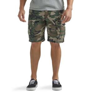 Men's <b>Camouflage</b> <b>Cargo</b> Shorts Mid Waist Canvas Breathable Casual Bermuda Shorts With Pockets Drawstring Closure - Product Image 1